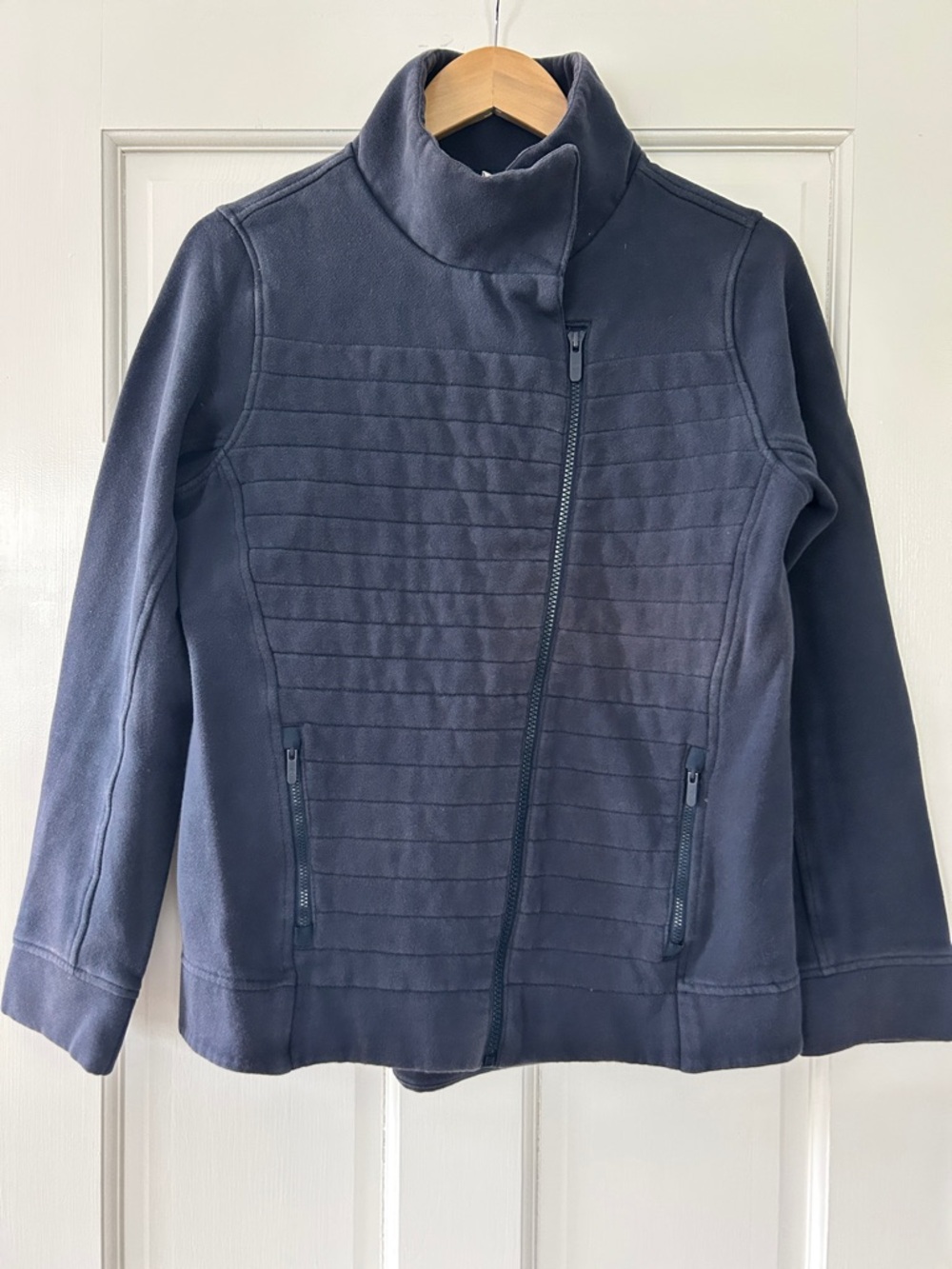Lululemon Women's Navy Asymmetric Zip Sweatshirt